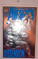 Front view of Avengers #363 comic in protective sleeve
