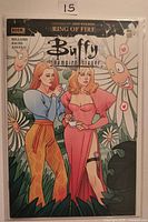 Front view of the bagged and boarded Buffy the Vampire Slayer #16 Alice in Wonderland variant cover comic