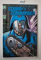 Front view of bagged and boarded Cobra Commander #3 Burnham variant comic