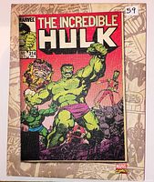 Front view of printed canvas featuring The Incredible Hulk #314 cover art