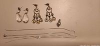 Full lot with both earring pairs, pearl pendant, two chains