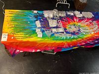 overview of bulk jewelry laid out on table