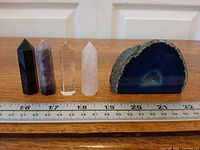 All items lined up with ruler for scale