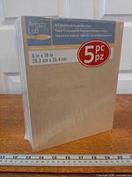 Front view of sealed 5-piece pack showing label and dimensions