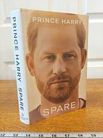 Front cover of Spare showing portrait dust jacket
