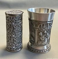 Front view of both items