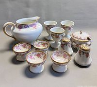 group shot showing all porcelain pieces