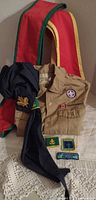 Full lot overview showing shirt, neckerchief, both sashes and loose patches