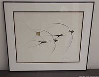 Full view of framed Benjamin Chee Chee print