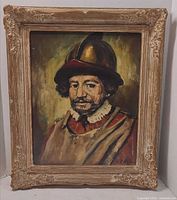 Full view of framed portrait painting