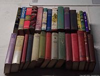 All 29 hardcover books upright showing spines