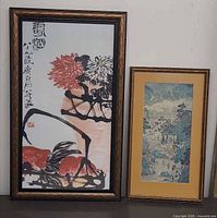 Both framed prints side by side