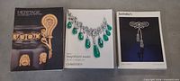Front covers of Heritage, Christie’s Magnificent Jewels and Sotheby’s Fine Jewels catalogues