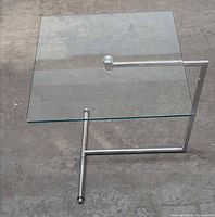 Full view of glass top table