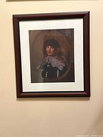 Front view of framed portrait print