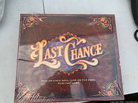Front of sealed Last Chance board game box