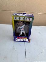 Front view of boxed Brusdar Graterol Dodgers bobblehead