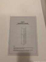 Installation manual showing model YSG017