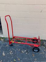 Hand truck configured as four-wheel cart