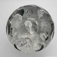 Top view showing internal bubbles and oval facets