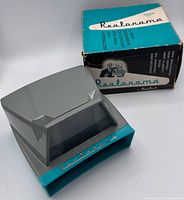 Realaroma slide viewer front and top view with box