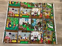 Full fabric sheet showing 12 panels