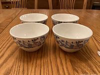 Set of four Figgjo Lotte bowls side by side