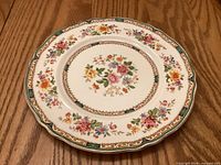Front view of Chelsea Bouquet dinner plate showing full pattern and rim.