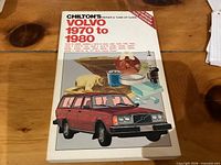 Front cover showing title, model years, Volvo car illustration
