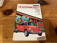 Front cover of Chilton's Volkswagen 1 repair manual showing title, subtitle, years covered and Beetle illustration