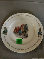 Full view of Peter Rabbit plate front