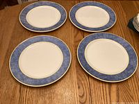 Four charger plates front view showing pattern