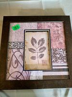 full view of framed botanical print wall art