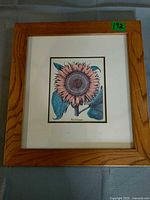 Front view of framed sunflower print