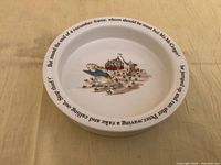 Top view of bowl showing Peter Rabbit illustration and story text