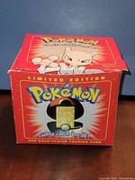Outer box front showing Pokemon logo, Mewtwo image, and limited edition text