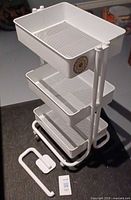 cart full view with towel holder parts