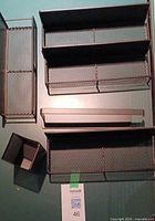 All six magnetic storage pieces laid out