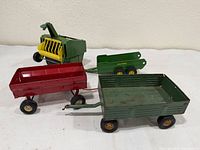 Overall view of all four farm toys