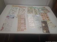 All sticker packs spread on table