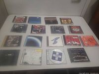 Full layout showing all jewel cases and one loose disc