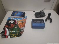 Entire lot laid out on table showing all five items