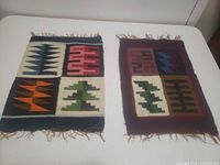 Both wool mats side by side showing overall designs and size