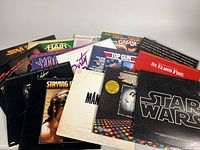 All albums fanned out showing a variety of soundtrack covers