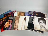 All sixteen LPs fanned out