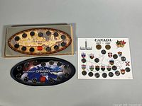 Overview of all three 13-coin sets in holders