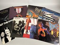 Group shot of all eight album covers spread out