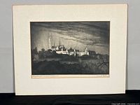 Full view of matted lithograph