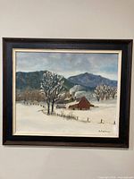 Full view of framed painting