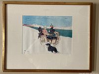 Framed lithograph front view